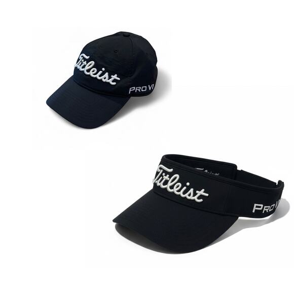Titleist Tour Stretch Tech Golf Hat & Visor Black Footjoy FJ ProV1 Bundle - Picture 1 of 7